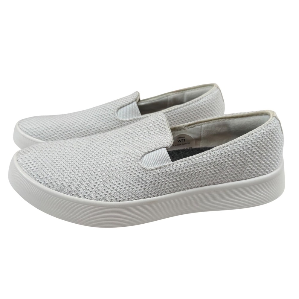 Allbirds Women's Cruiser Slip On Sneakers White W11 Casual NEW W/O Box Tree Knit